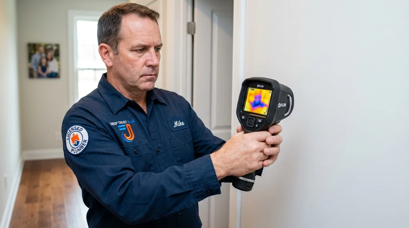 Thermal imaging leak detection by Johns Plumbing LLC in Satsuma